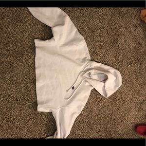 White champion cropped hoodie only worn once